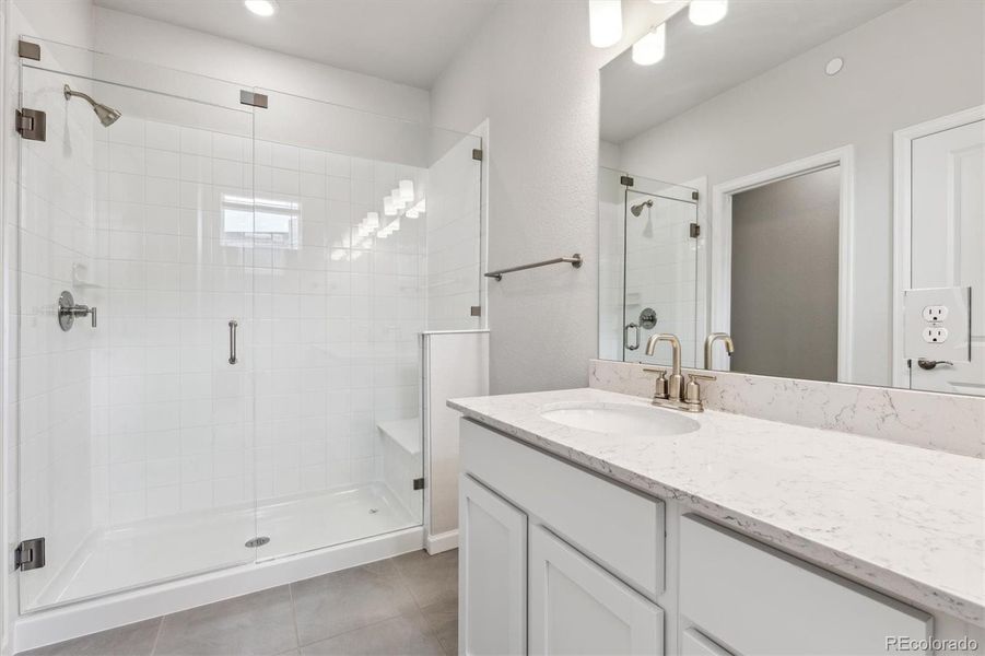 Furnished interior view inside a new home in Townhome Collection at Grand Vue at Interlocken, Broomfield (Image 3).