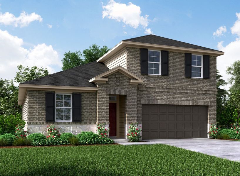 Representative exterior photo of a completed home built from the Berkshire by Beazer Homes in Sorella: Landmark Collection, Tomball, TX (Image 16).