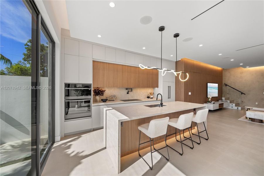 Furnished interior view inside a new home in , Miami (Image 15). Furnished interior view inside a new home in , Miami (Image 15).