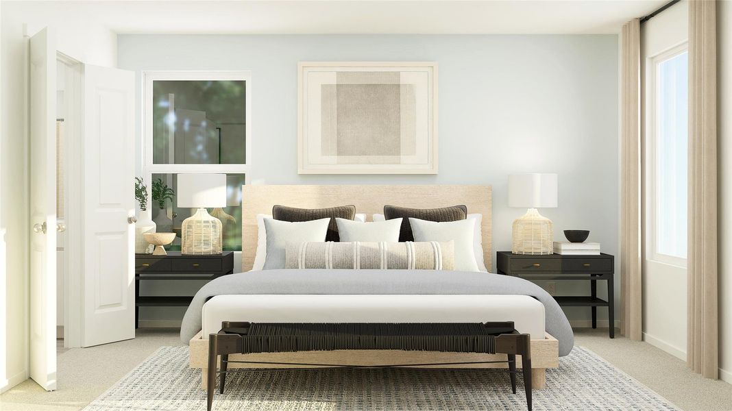 Furnished interior view inside a new home in Meadowlark Preserve: Lonestar Collection, Pflugerville (Image 9).