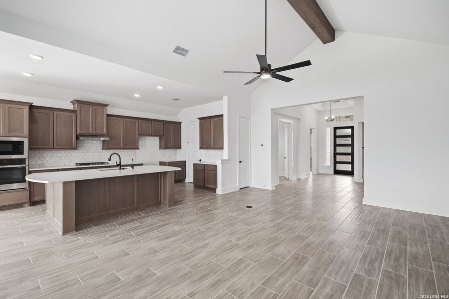 Furnished interior view inside a new home in The Reserve at Potranco Oaks, Castroville (Image 9). Furnished interior view inside a new home in The Reserve at Potranco Oaks, Castroville (Image 9).