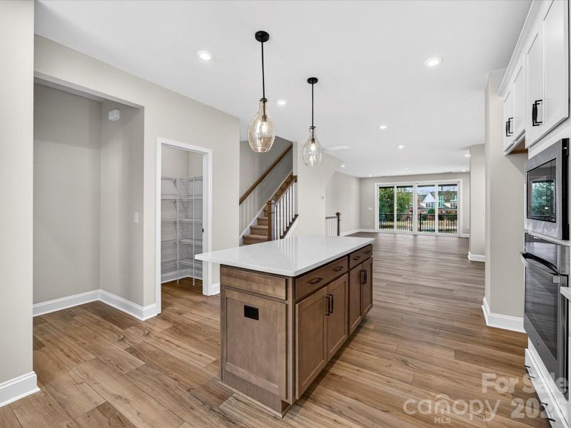 Walk-In Pantry and Island for Storage Convenience.