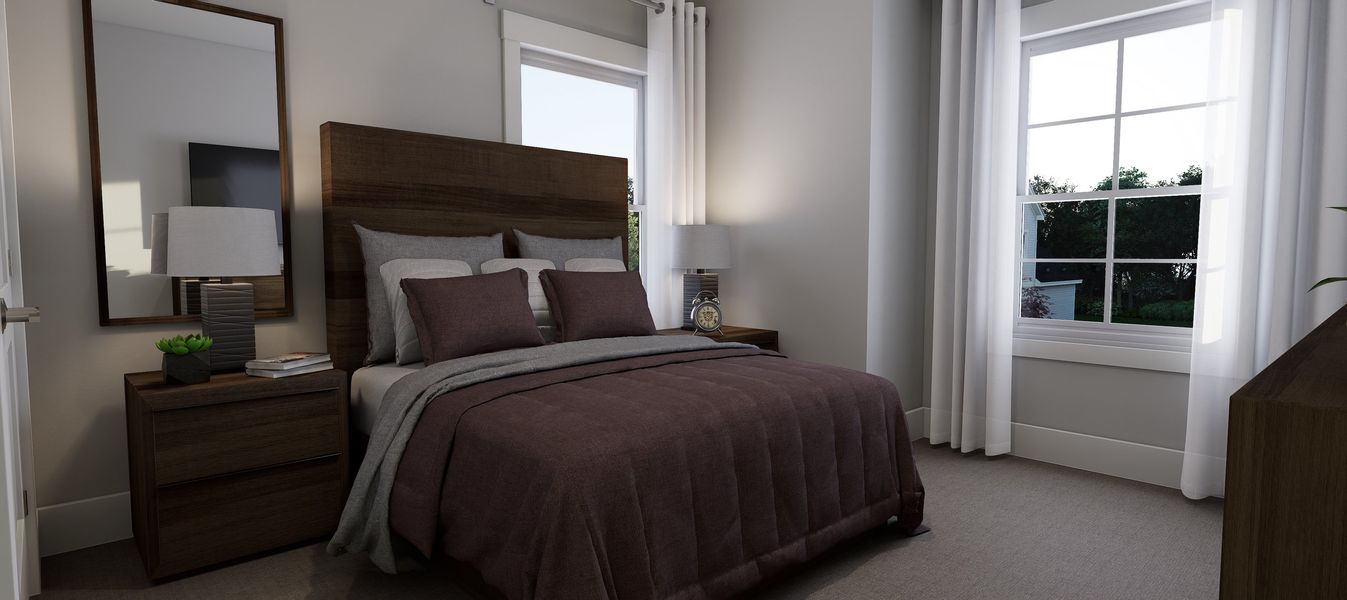 Representative furnished interior of a home built from the Willow by Baker Residential in Atwater Station - Village Collection, Fuquay Varina (Image 20).