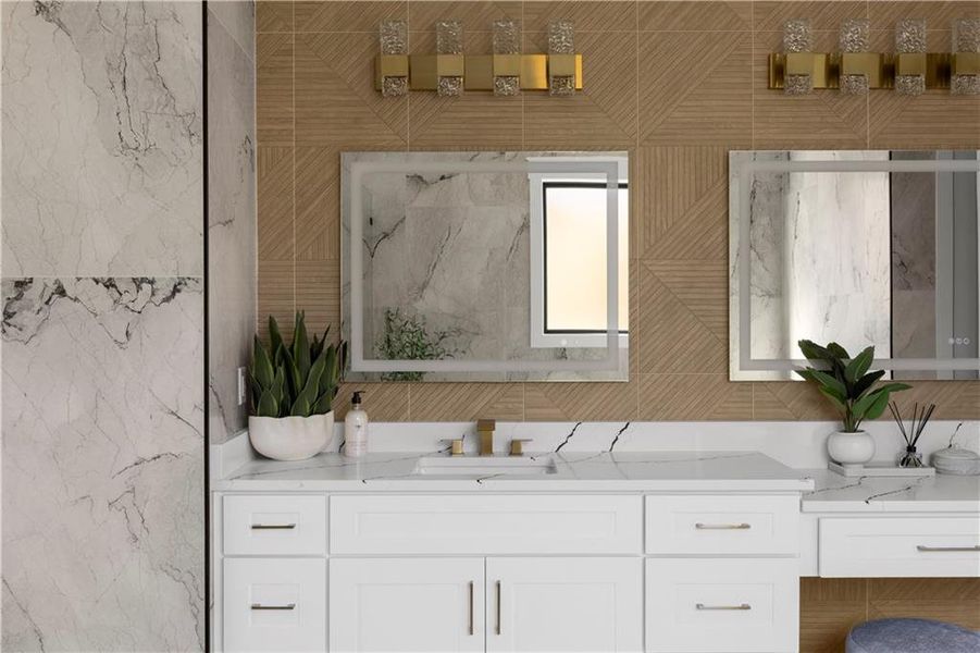 Furnished interior view inside a new home in , Suwanee (Image 42).