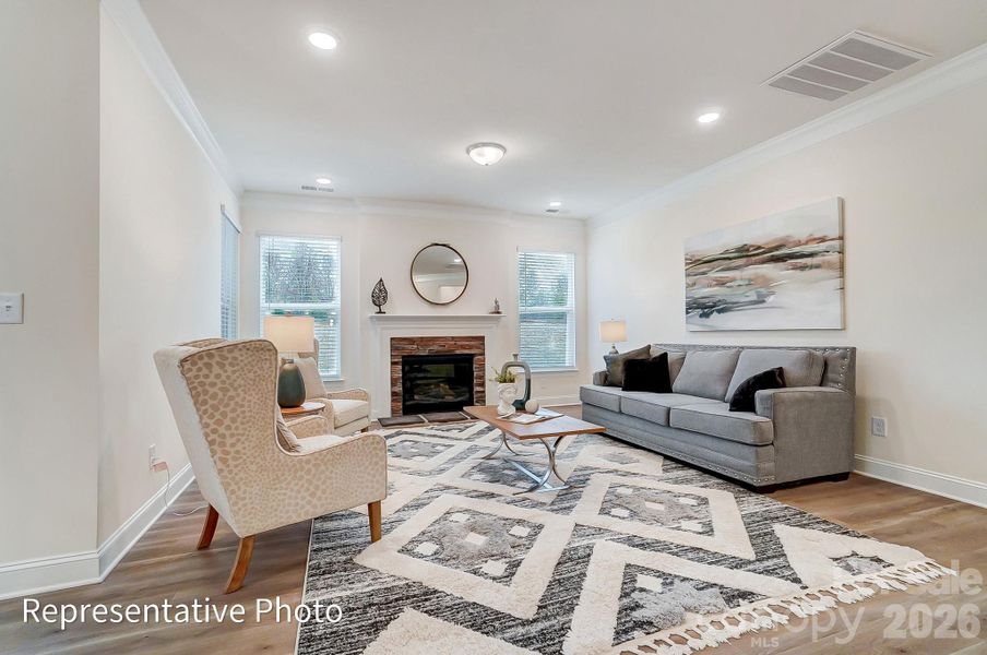 Furnished interior view inside a new home in Heritage - 55+ Community, Indian Trail (Image 13).