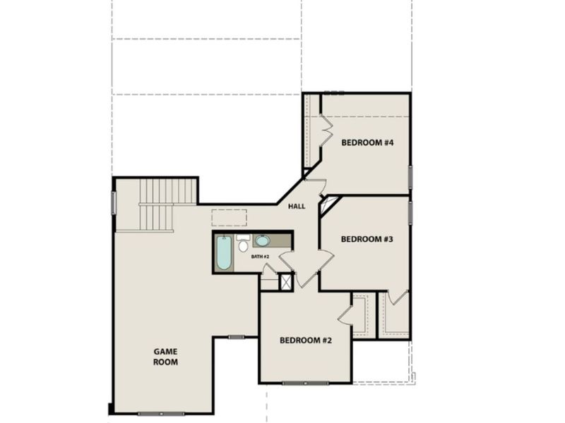2D floor plan layout of this home in Woods Crossing, Gallatin, TN (Image 5).