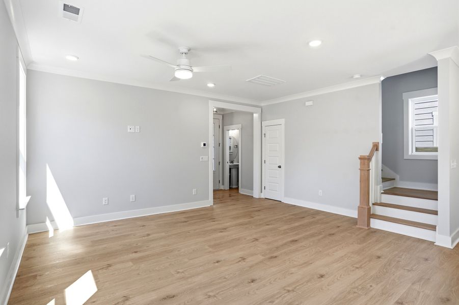 Representative unfurnished interior of a home built from the The Remington by RobuckHomes in Downtown Wilmington Collective, Wilmington (Image 97). Representative unfurnished interior of a home built from the The Remington by RobuckHomes in Downtown Wilmington Collective, Wilmington (Image 97).