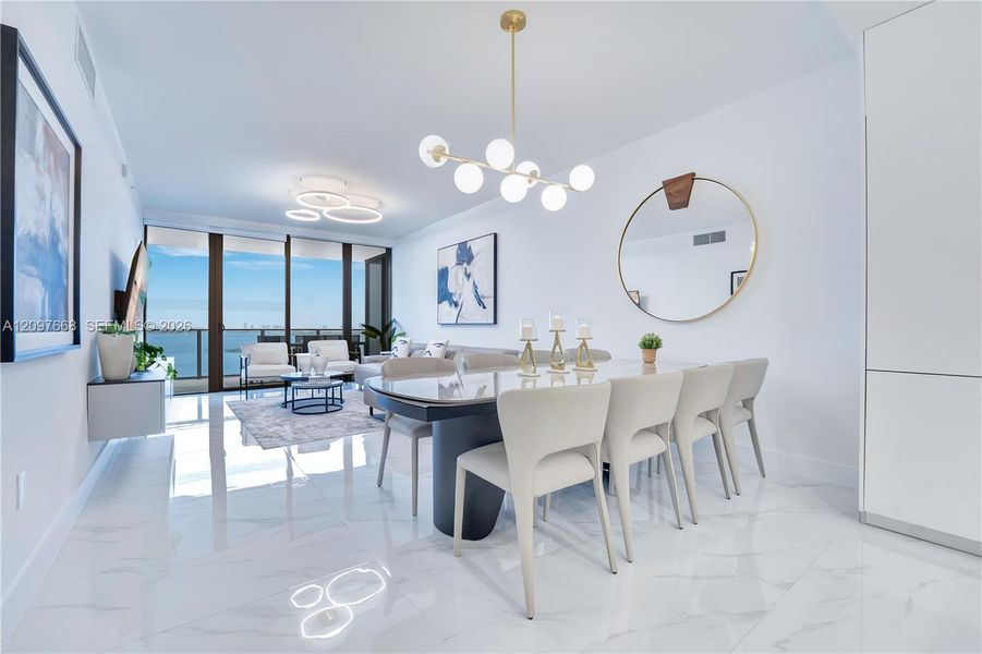 Furnished interior view inside a new home in , Miami (Image 6).