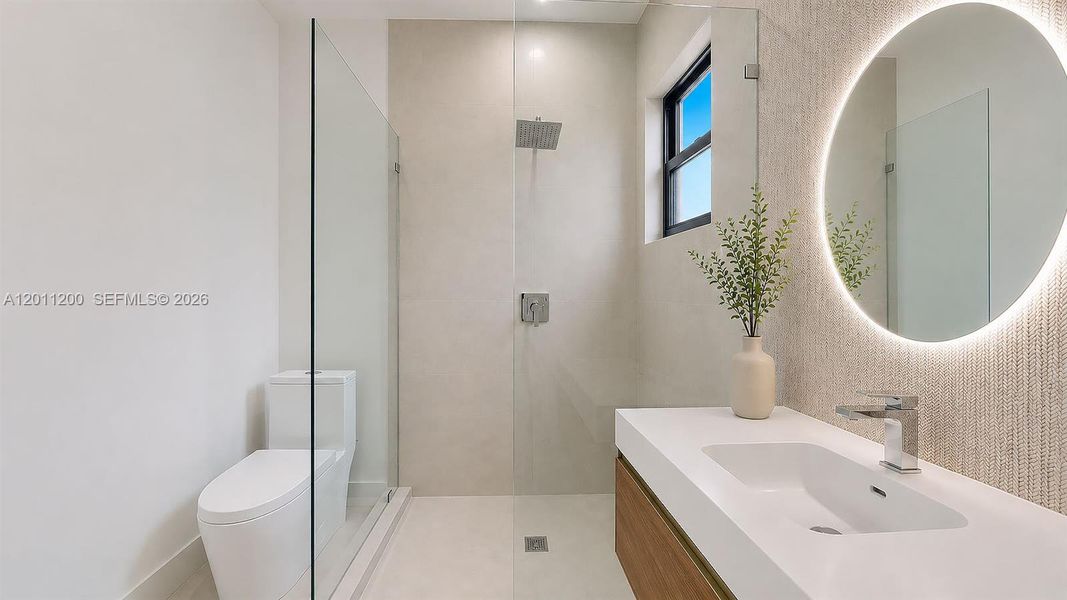 Furnished interior view inside a new home in , Miami Lakes (Image 56).