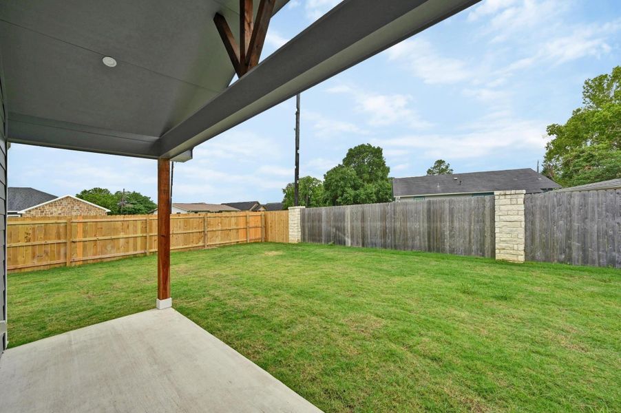 Covered extended back porch Covered extended back porch