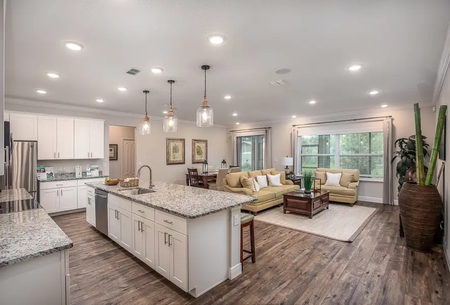 Furnished interior view inside a new home in Vero Lake Estates, Vero Beach (Image 4).