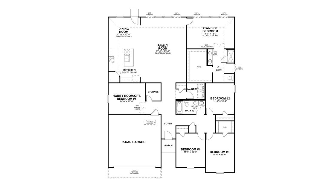 2D floor plan layout of this home in Carillon, Manor, TX (Image 2).