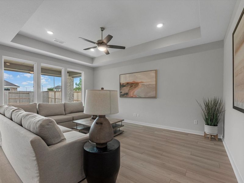 Furnished interior view inside a new home in Mason Woods, Cypress (Image 10).