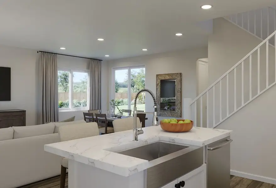 Furnished interior view inside a new home in Painted Prairie, Aurora (Image 3).