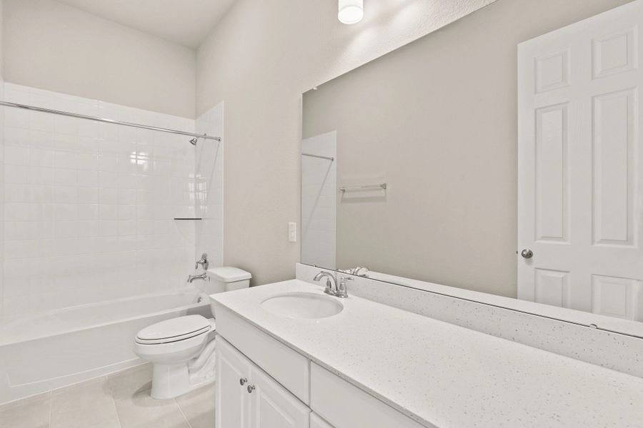 Second bath.Note: Sample product photo. Actual exterior and interior selections may vary by homesite. Photo may be virtually staged