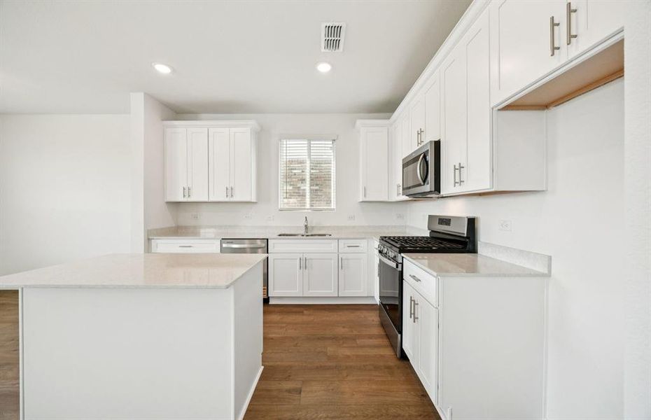 Abundant cabinet space in kitchen