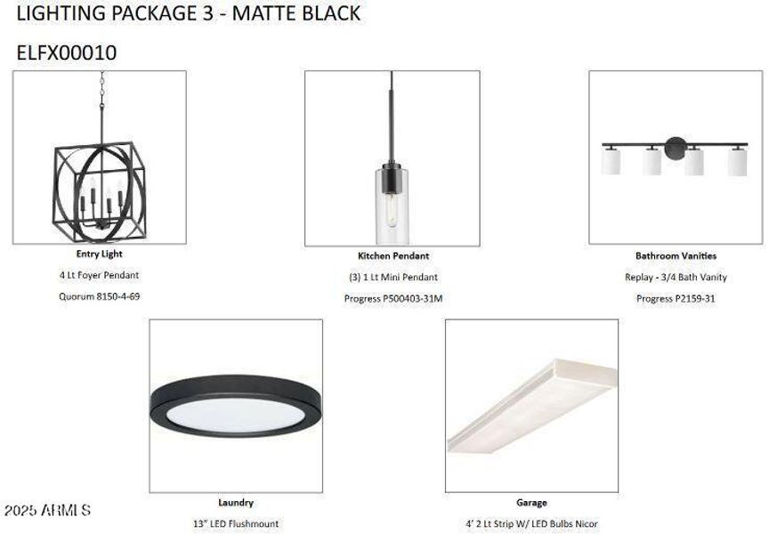 Lighting Package Matte Black