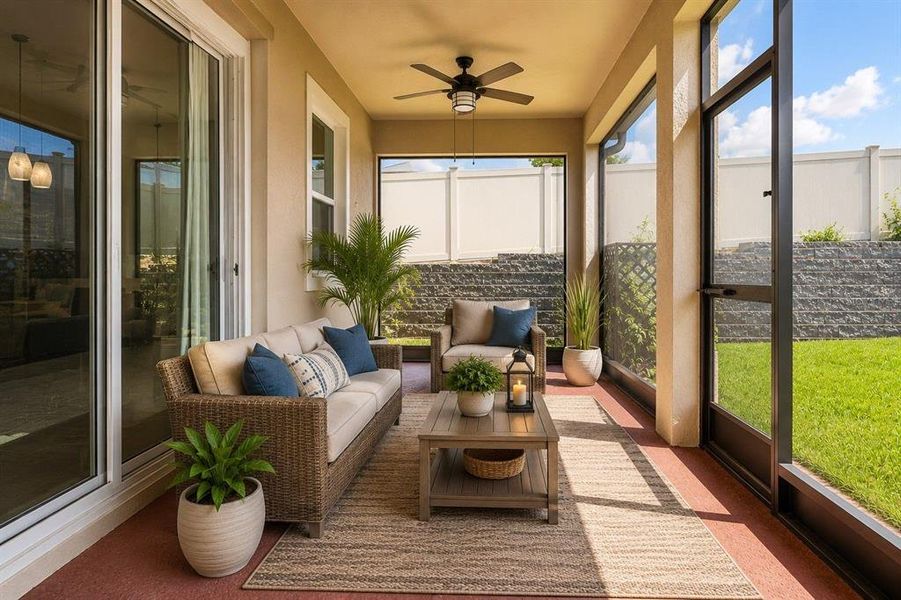 Exterior details and patio area of a home in Epperson, Wesley Chapel (Image 3). Exterior details and patio area of a home in Epperson, Wesley Chapel (Image 3).