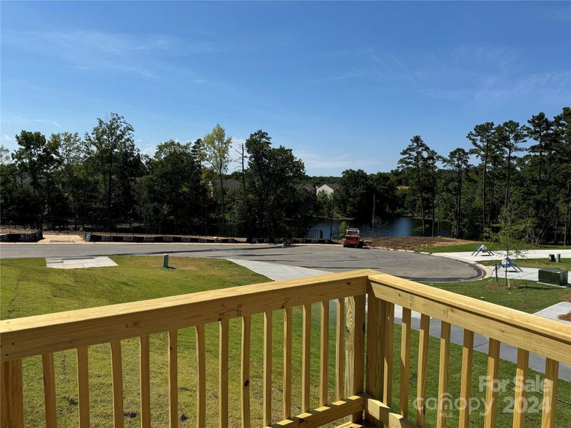 View of pond off of deck