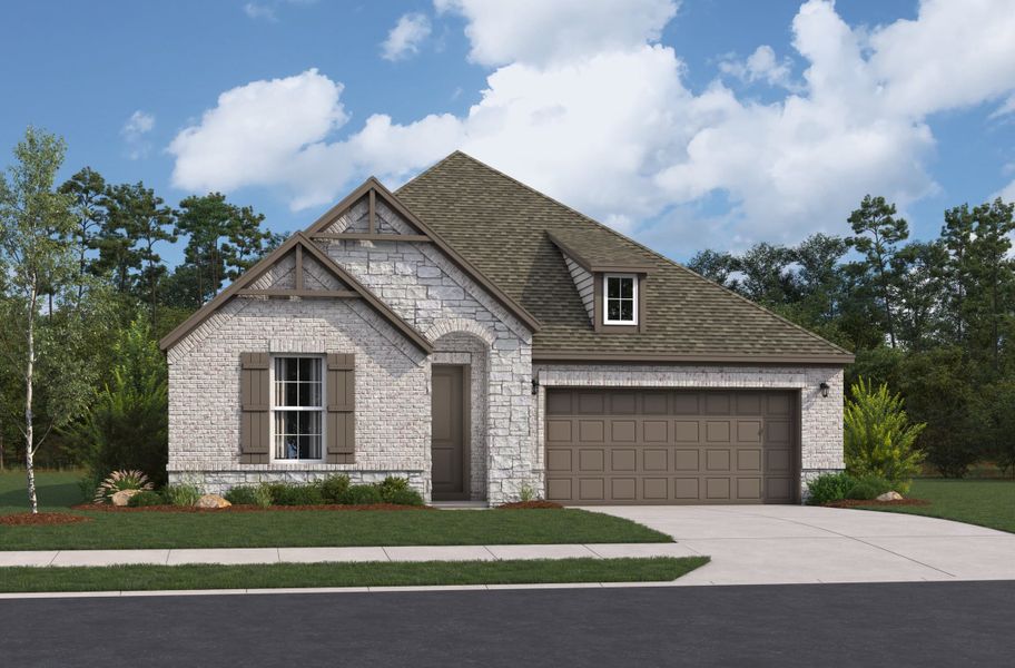 Representative exterior photo of a completed home built from the Guadalupe by Beazer Homes in Westridge, San Antonio, TX (Image 2). Representative exterior photo of a completed home built from the Guadalupe by Beazer Homes in Westridge, San Antonio, TX (Image 2).