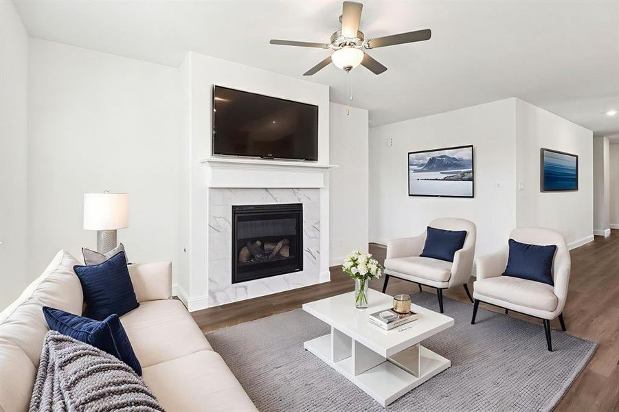 Furnished interior view inside a new home in Ashford Park - Texana Series, Corinth (Image 6). Furnished interior view inside a new home in Ashford Park - Texana Series, Corinth (Image 6).