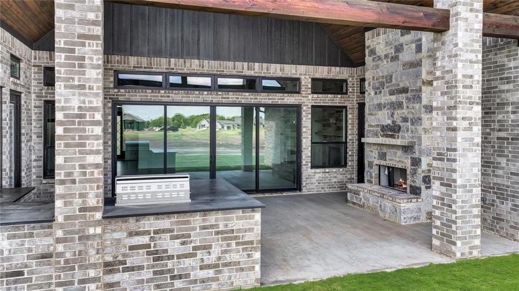 Exterior details and patio area of a home in , Aledo (Image 3). Exterior details and patio area of a home in , Aledo (Image 3).