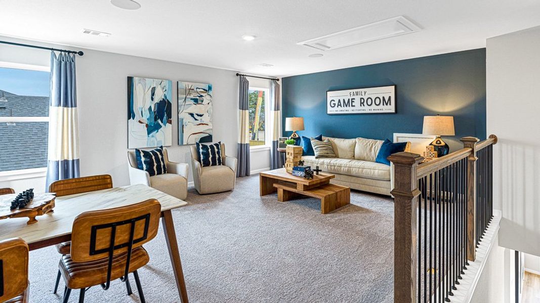 Furnished interior view inside a new home in Raburn Reserve 50s, Tomball (Image 25).