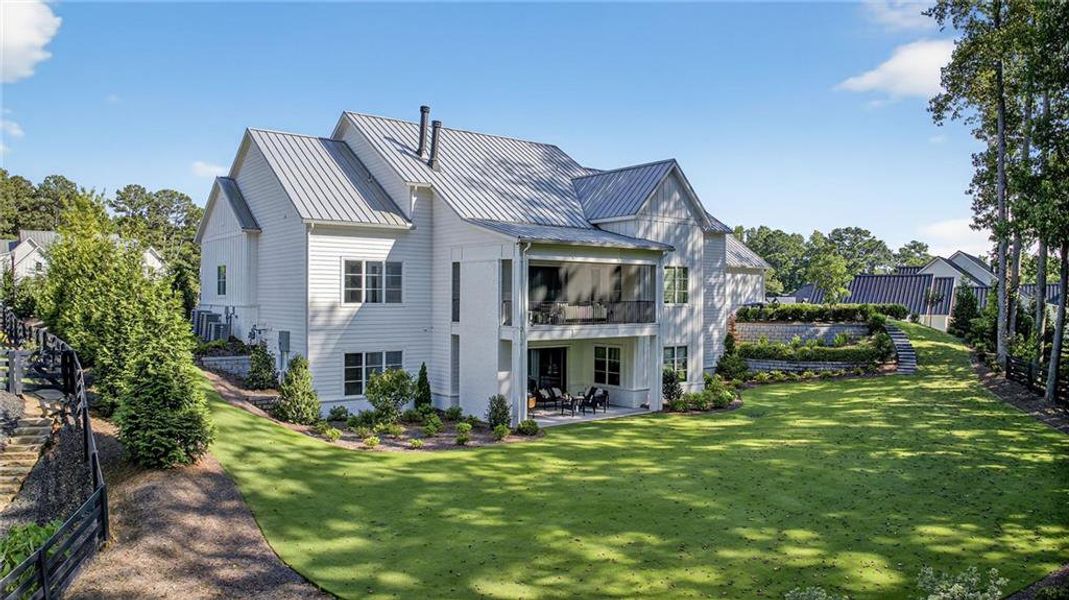 Front exterior of a new home in , Alpharetta, GA, highlighting curb appeal (Image 2). Front exterior of a new home in , Alpharetta, GA, highlighting curb appeal (Image 2).