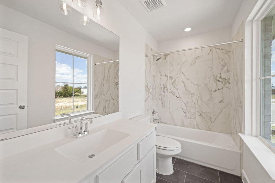 Furnished interior view inside a new home in Parmer Ranch, Georgetown (Image 12). Furnished interior view inside a new home in Parmer Ranch, Georgetown (Image 12).