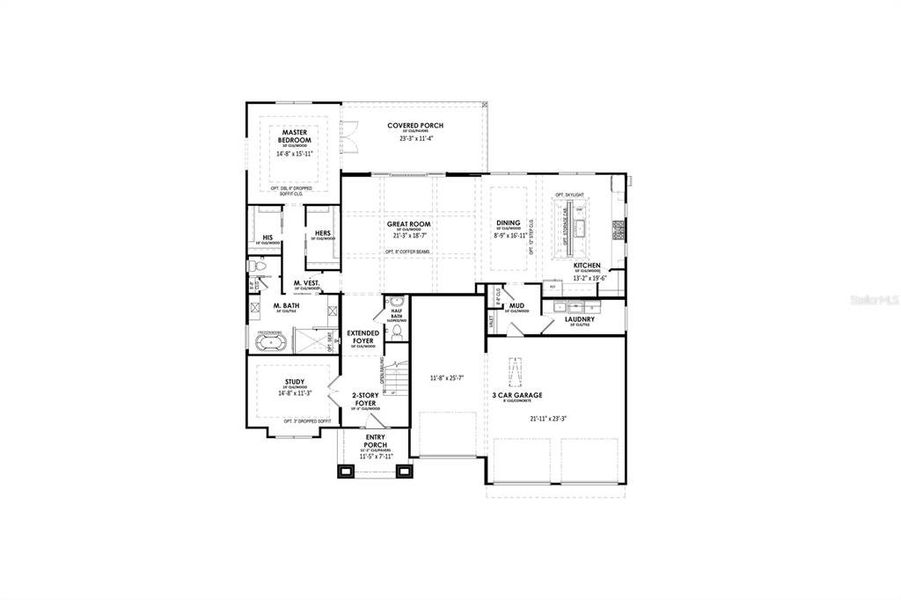 2D floor plan layout of this home in Laureate Village, Newberry, FL (Image 3).