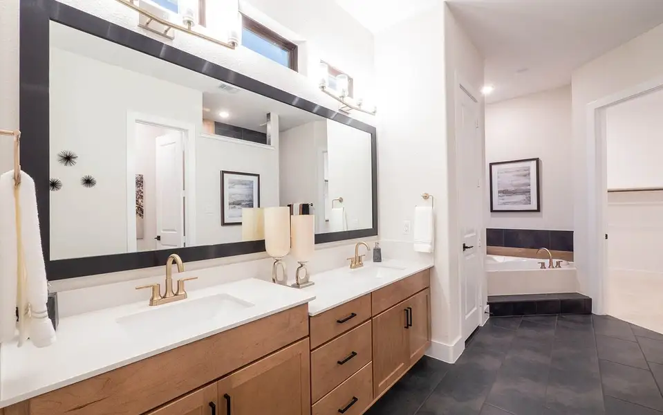 Furnished interior view inside a new home in Marvida, Cypress (Image 18).