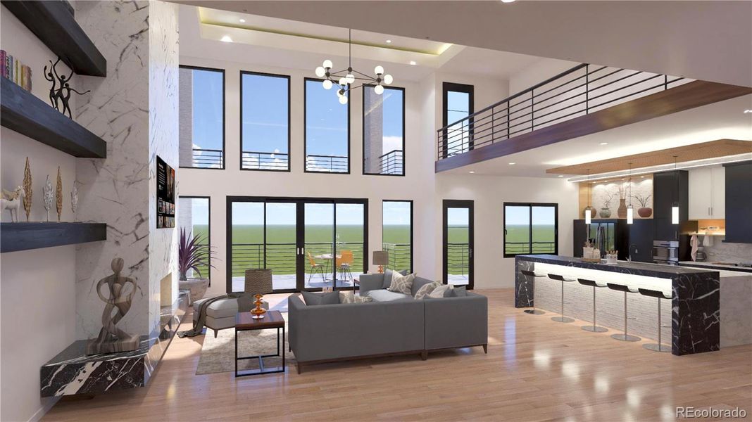 Living space with tons of natural light