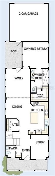 2D floor plan layout of this home in Weslyn Park in Sunbridge 34', St. Cloud, FL (Image 5).