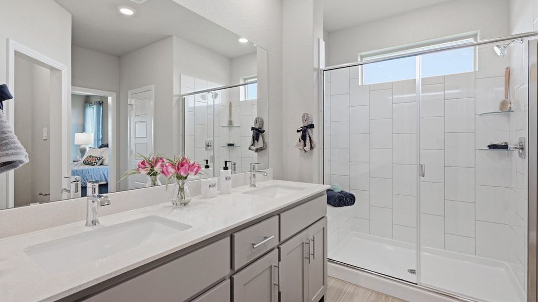 Furnished interior view inside a new home in Bluestem, Rhome (Image 30).