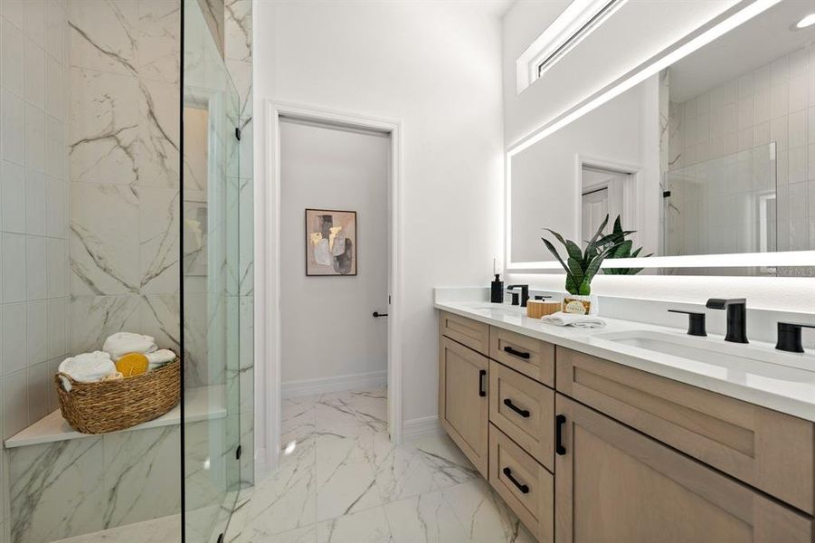 Furnished interior view inside a new home in , Dunedin (Image 29).