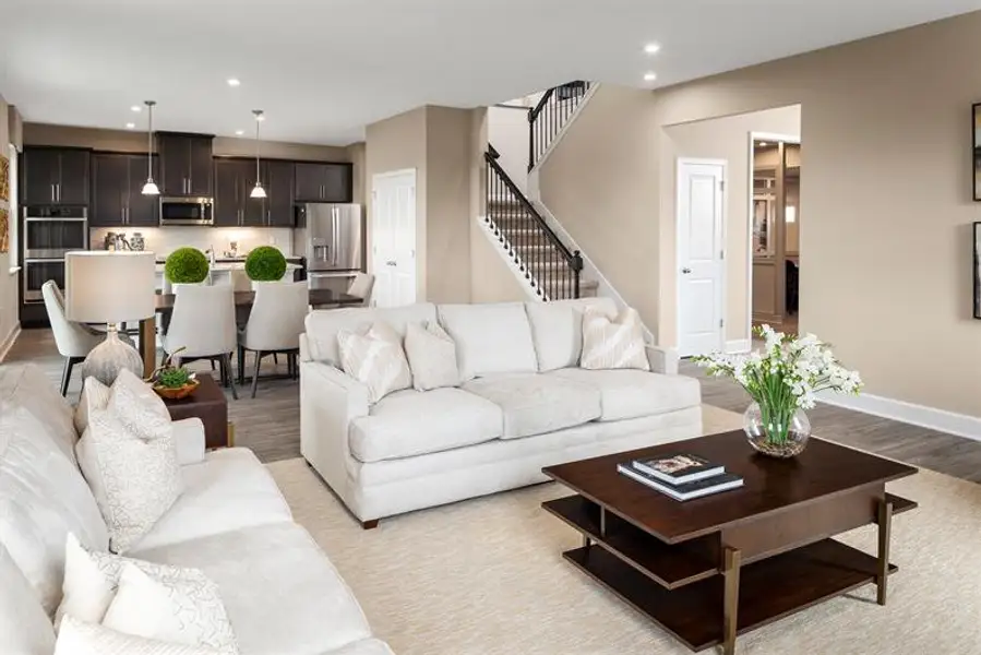 Representative furnished interior of a home built from the Rochelle by Ryan Homes in Bellaviva, Auburndale (Image 4).