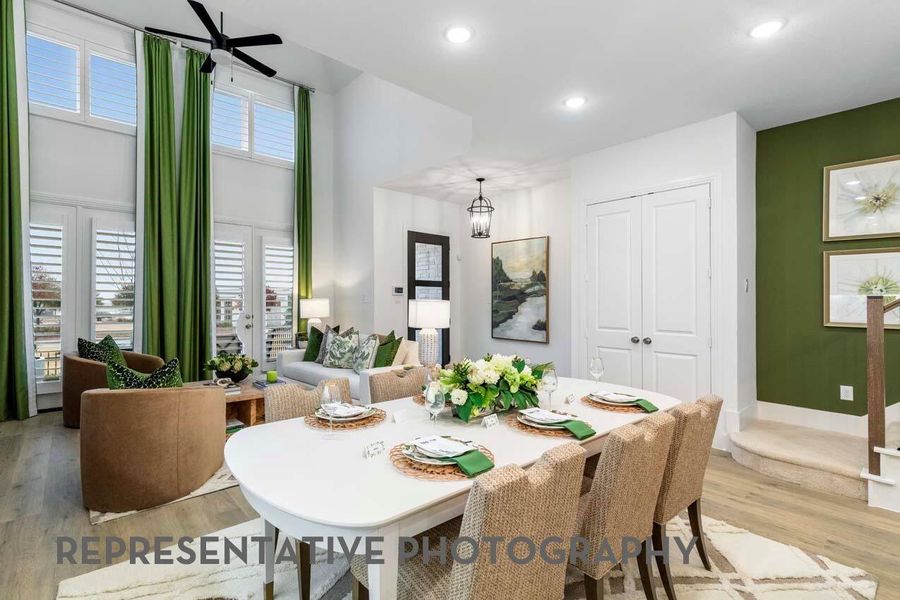 Furnished interior view inside a new home in Woodforest Townhomes, Montgomery (Image 26). Furnished interior view inside a new home in Woodforest Townhomes, Montgomery (Image 26).