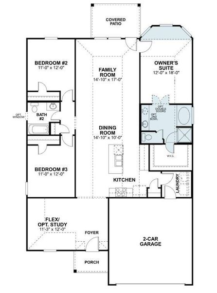 2D floor plan layout of this home in Magnolia Ridge, Magnolia, TX (Image 4).