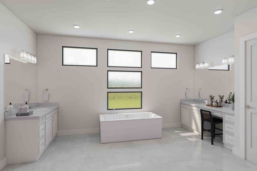 Furnished interior view inside a new home in Woodson’s Reserve 80′, Spring (Image 12).