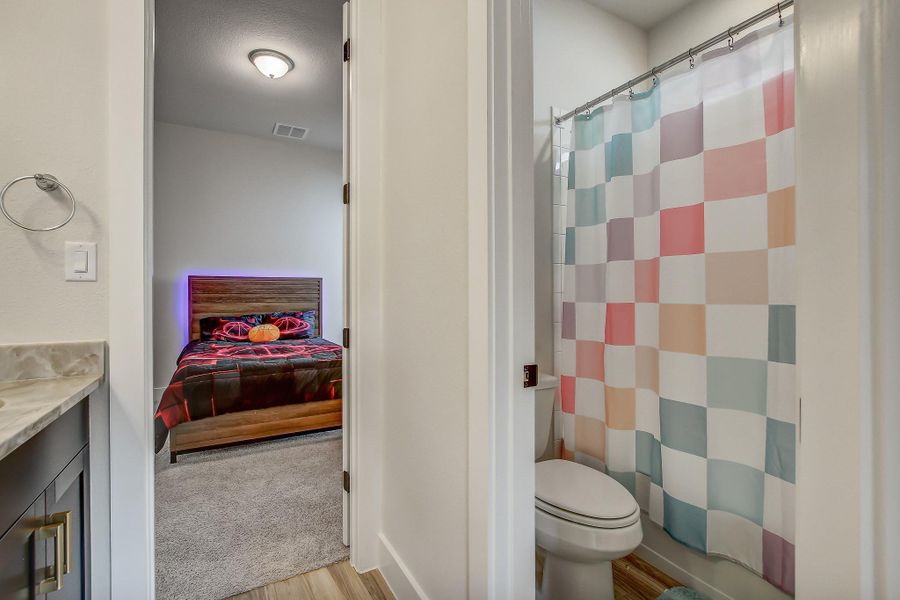 Furnished interior view inside a new home in , San Marcos (Image 31).