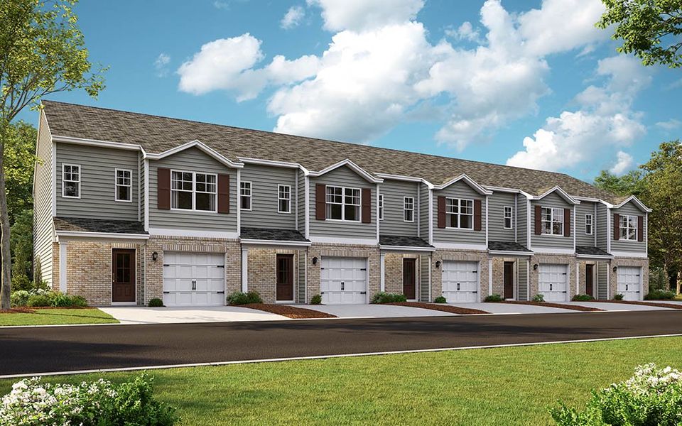 Representative exterior photo of a completed home built from the Altamont Townhome by D.R. Horton in Cherokee Crossing, Kodak, TN (Image 19).