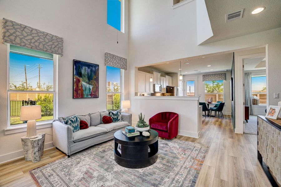 Furnished interior view inside a new home in Center 45, Round Rock (Image 30).
