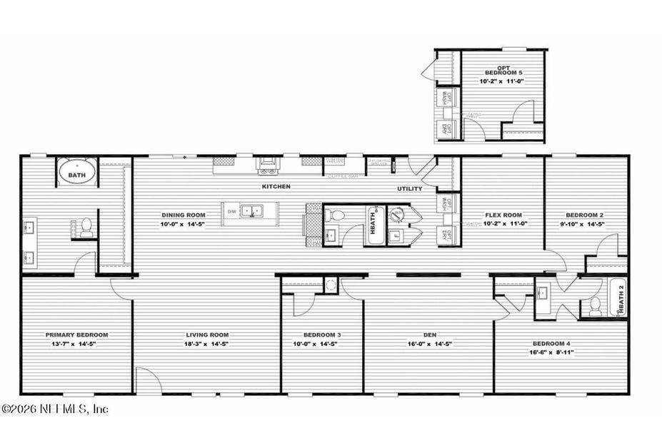 2D floor plan layout of this home in , Keystone Heights, FL (Image 3).