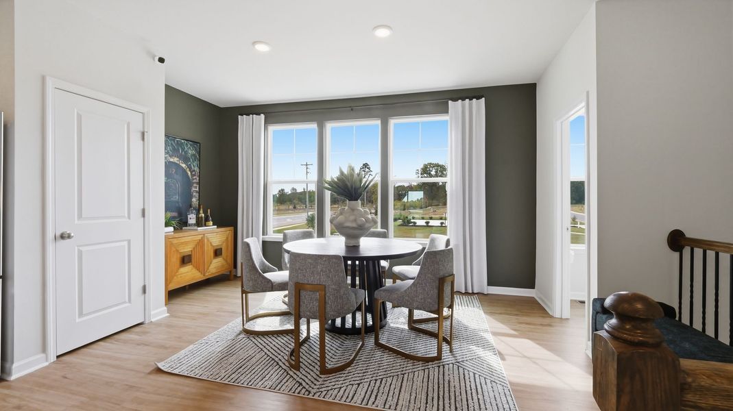 Furnished interior view inside a new home in Fallbrook Townhomes, Indian Trail (Image 6). Furnished interior view inside a new home in Fallbrook Townhomes, Indian Trail (Image 6).