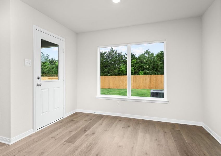 The dining room has a large window that lets in great, natural light. The dining room has a large window that lets in great, natural light.