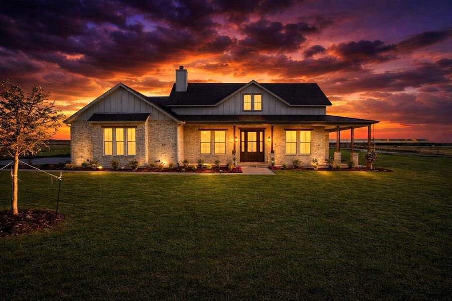 Front exterior of a new home in , Celeste, TX, highlighting curb appeal (Image 26).
