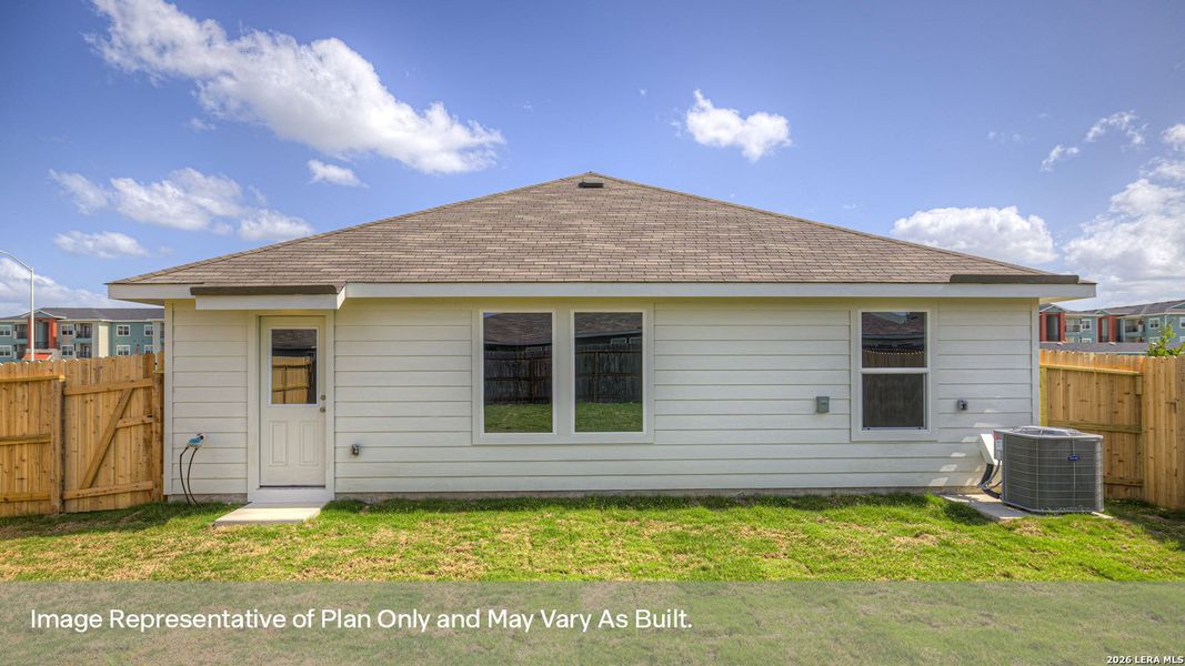 Exterior details and patio area of a home in Navarro Fields, Seguin (Image 2). Exterior details and patio area of a home in Navarro Fields, Seguin (Image 2).