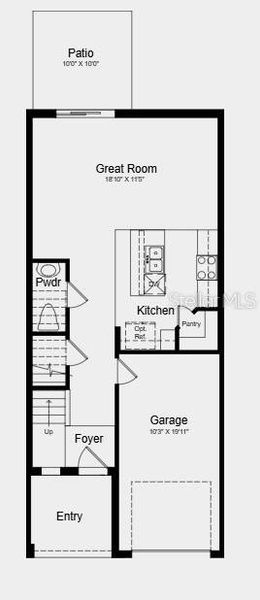 2D floor plan layout of this home in Waterstone, Groveland, FL (Image 4).