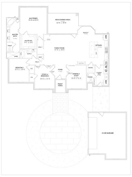 2D floor plan layout of this home in , Huntsville, TX (Image 5).
