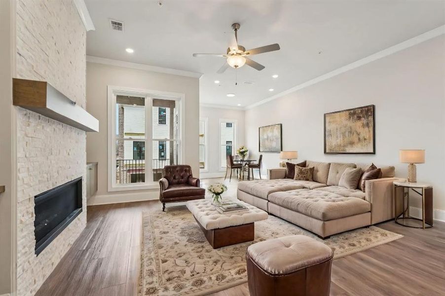 Furnished interior view inside a new home in Waterhaven, Cumming (Image 10).